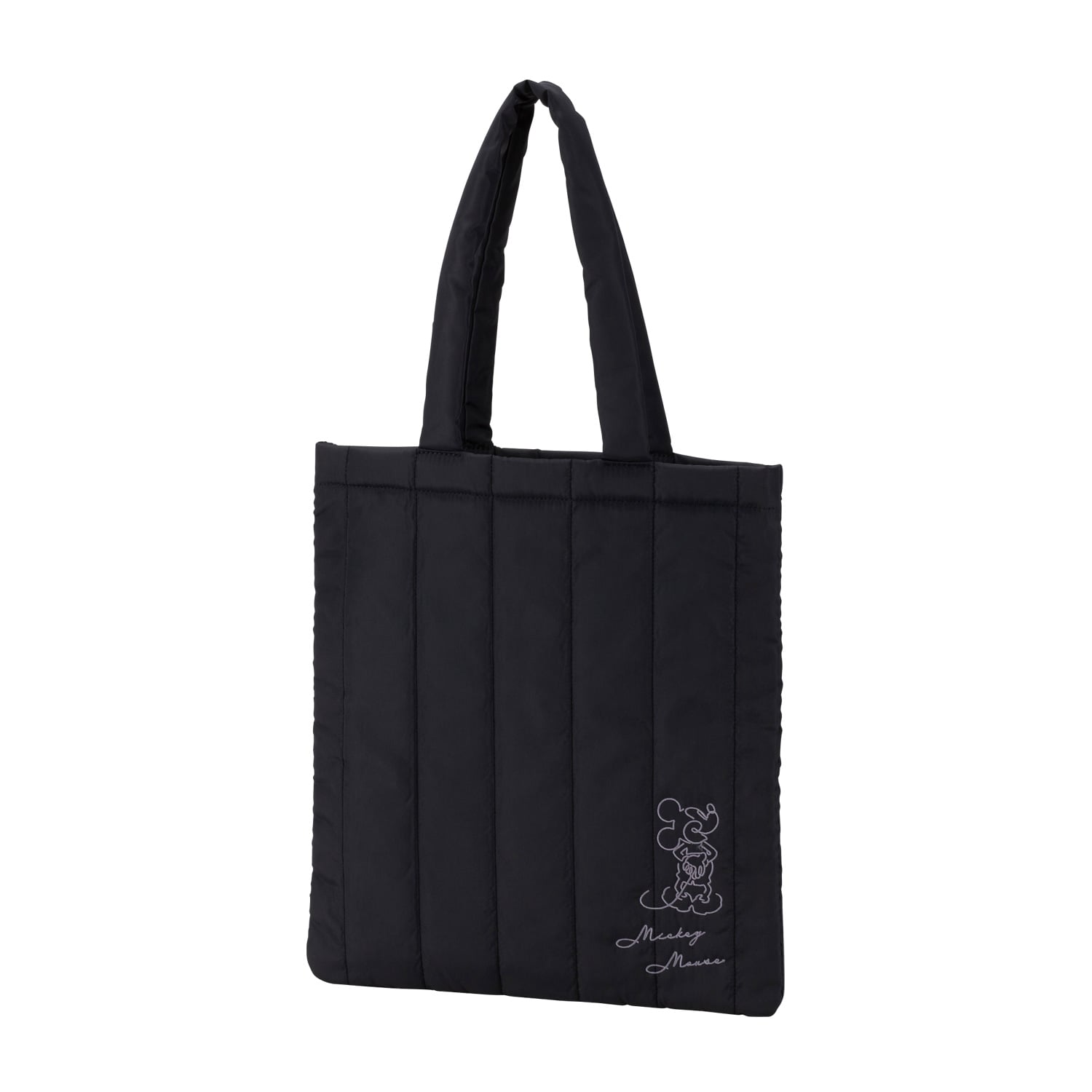 ディズニー ミッキーマウス キルティングトートバッグ(ブラック