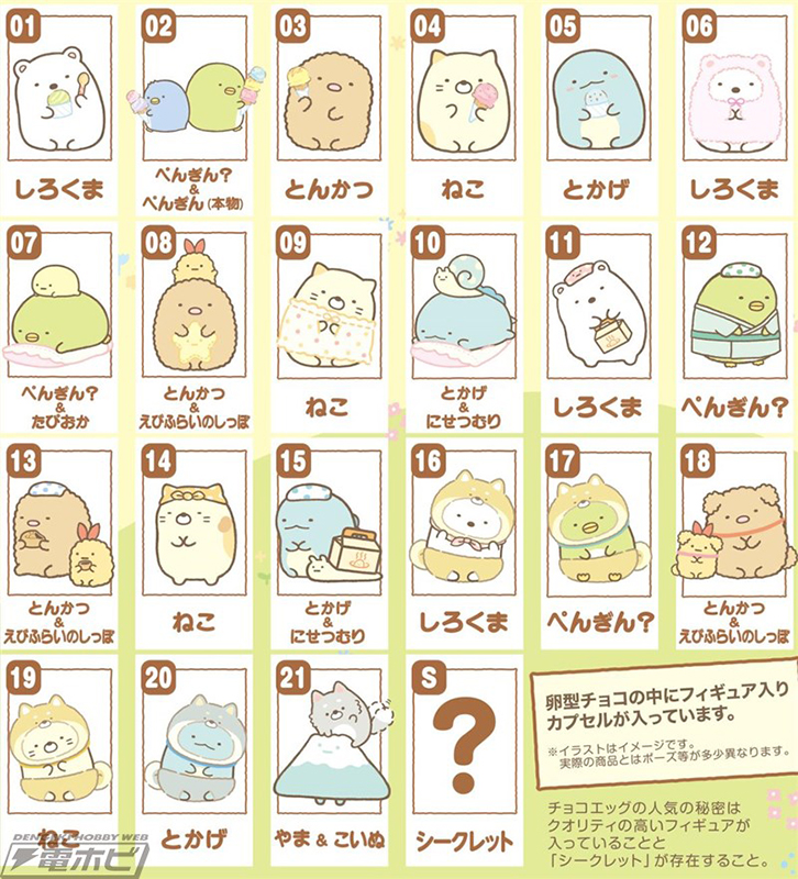 チョコエッグ（すみっコぐらし3）が登場！着ぐるみをまとった可愛い