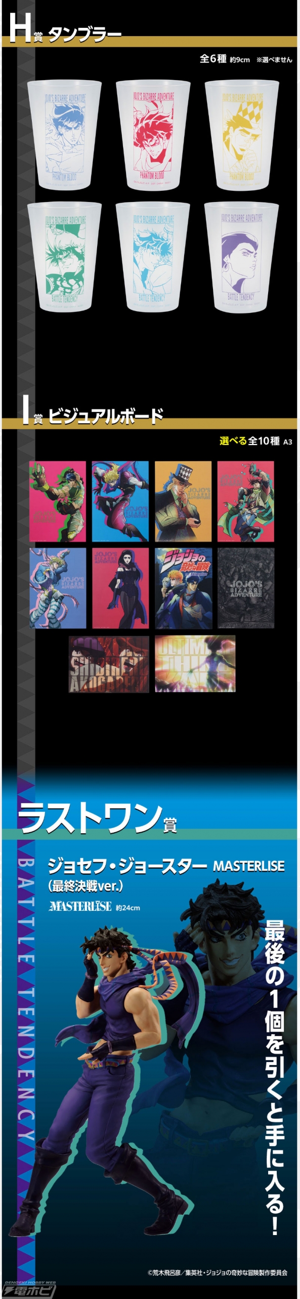 ジョナサン、ディオ、ジョセフ、シーザー、リサリサのフィギュアが