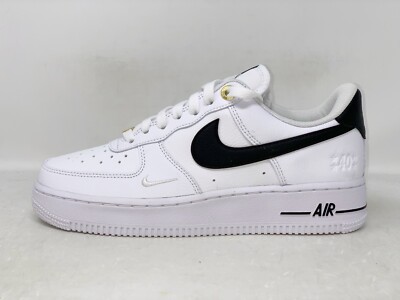 Nike Air Force 1 40th Anniversary Panda White Sneakers, Size 6.5