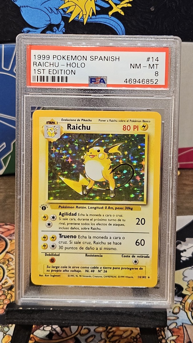 1999 Pokemon Spanish Raichu 1st edition Base Set PSA 8 | eBay