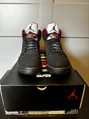 Supreme x Air Jordan 5 Retro Black - Size 8.5 886691325611| eBay