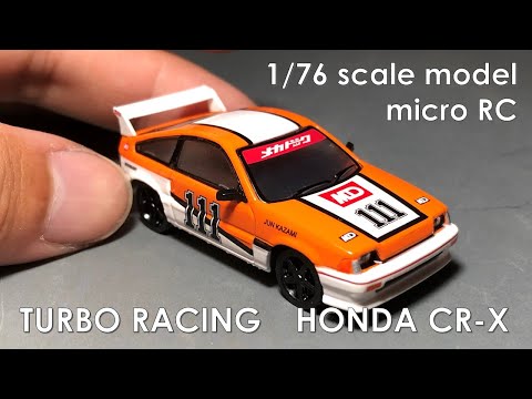 1/76 scale RC car TURBO RACING HONDA Mecha-doc CR-X - YouTube