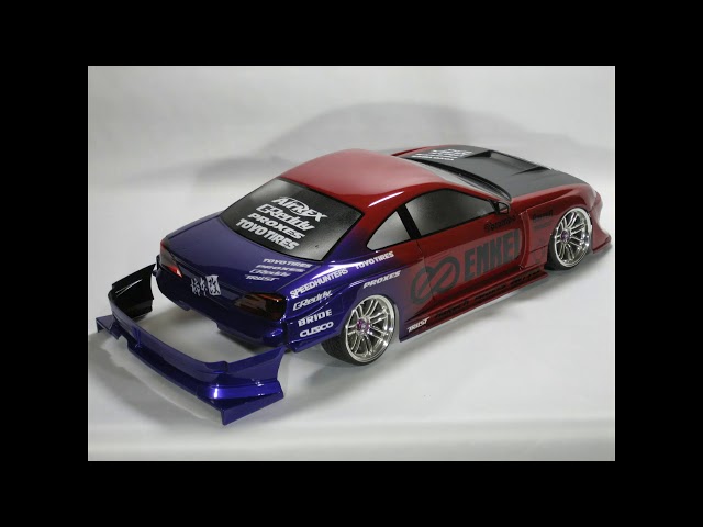 ラジコンボディ制作】S15シルビア キャンディレッド/メタリック