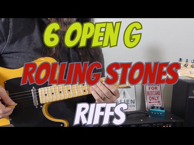 6 OPEN G ROLLING STONES RIFFS - YouTube