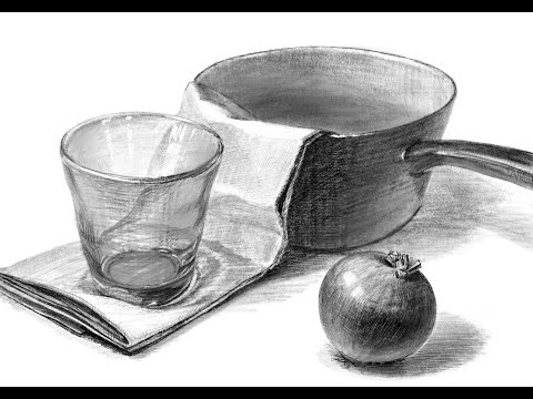 卓上静物デッサンの進め方③ - YouTube