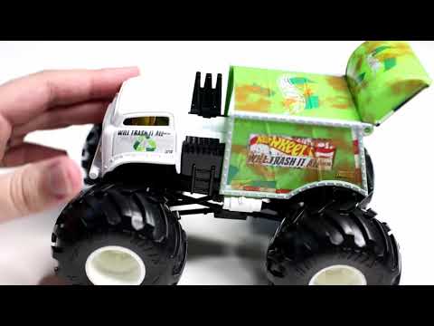 A Garbage Truck!! Hot Wheels Monster Trucks 1:24 Scale Will Trash