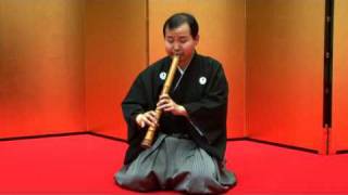 伝統音楽デジタルライブラリー 尺八演奏 「月光弄笛」 - YouTube