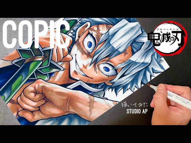 鬼滅の刃】不死川実弥 描いてみた Kimetsu no Yaiba | Drawing