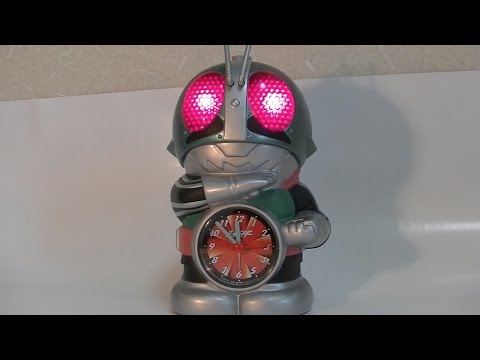 仮面ライダー おしゃべり目覚まし時計 alarm clock - YouTube
