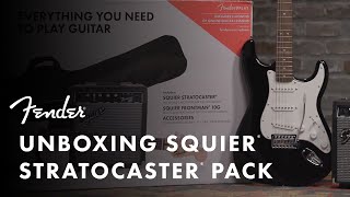 Unboxing The Squier Stratocaster Pack | Fender - YouTube