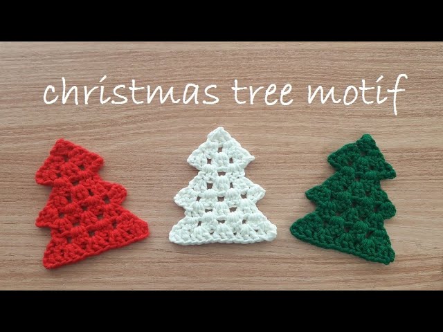 tree motif かぎ針編み クリスマスツリーのモチーフ 코바늘 뜨기 - YouTube