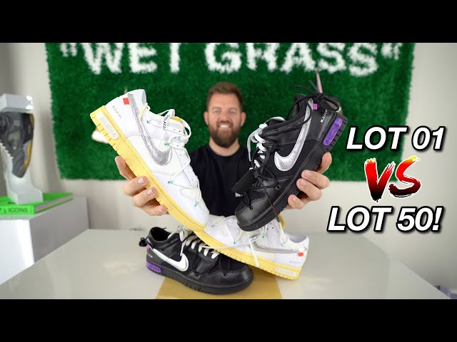 OFF WHITE Dunk Lot 1 VS Lot 50! Review And ON FEET - YouTube