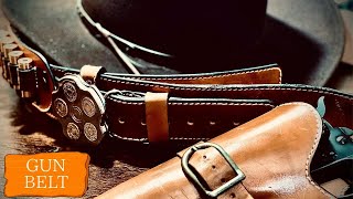 レザークラフト】ガンベルト制作 - YouTube