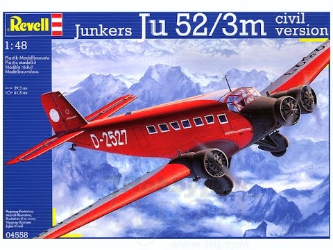 Revell 1/48 Junkers Ju52/3m - Inbox Review - YouTube