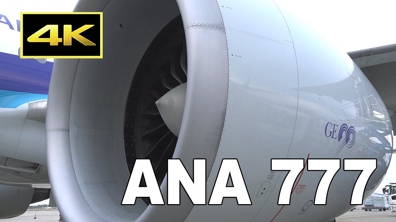 4K] ANA Boeing 777-300ER - take off, close-up, landing, push back