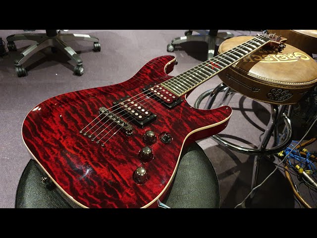 Schecter C-1 Diamond Series Exotic Star C1 Quilt Top Flame