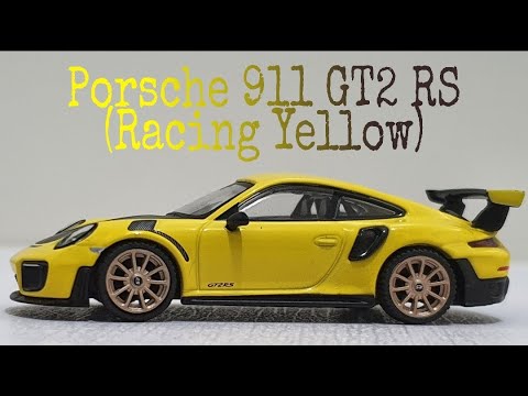 MINI GT Porsche 911 GT2 RS (Racing Yellow) / No. 136 Unboxing