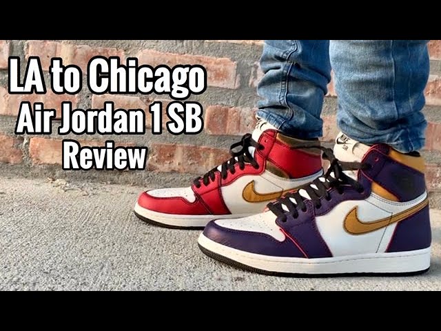 Air Jordan 1 x Nike SB “LA to Chicago” Review & On Feet - YouTube