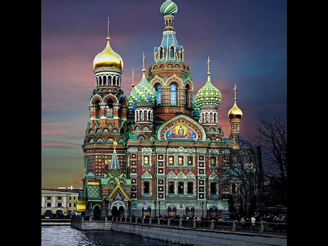 Russia. Saint Petersburg. Overview of the Orthodox Church of the