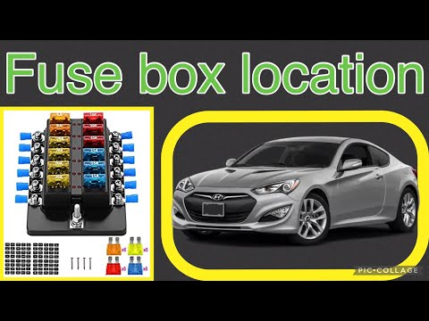 The fuse box location on a 2016 Hyundai Genesis Coupe - YouTube