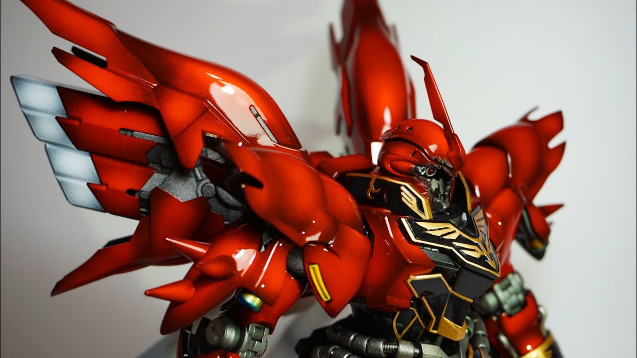 ガンプラ改造&全塗装】MGシナンジュ顔面破壊ver.が美しすぎる… I make