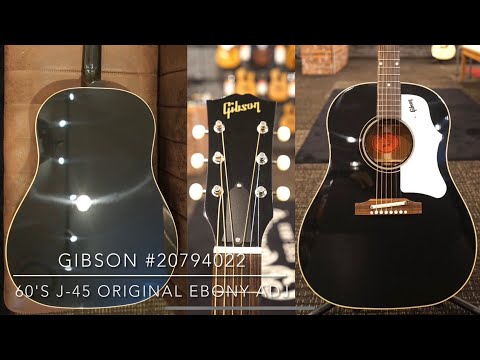 Gibson 60's J-45 Original Ebony Black S/N 20794022 - YouTube