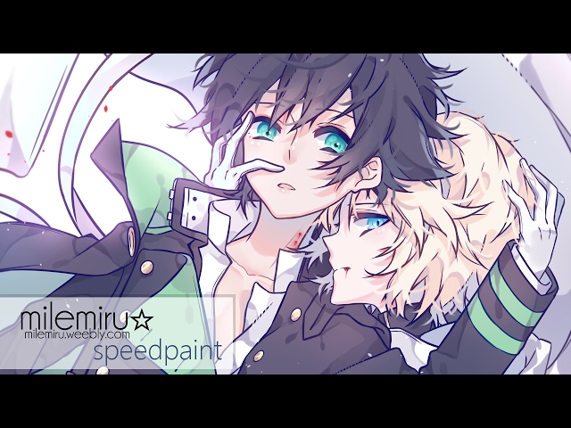 ☆「終わりのセラフ」優一郎&ミカエラ【描いてみた | speedpaint