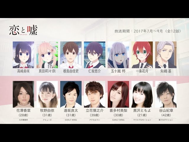 恋と嘘の声優さんたちは、こんな顔！ - YouTube