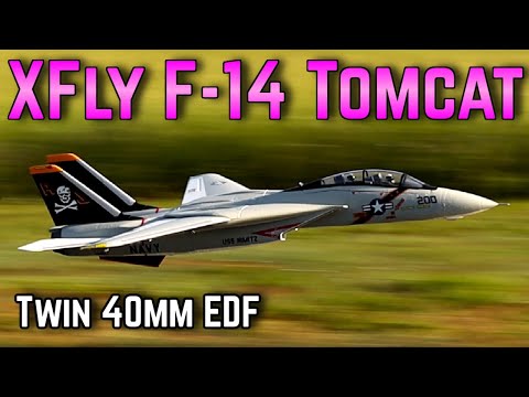 XFly F-14 Tomcat Twin 40mm EDF PNP - Model AV8R Review - YouTube