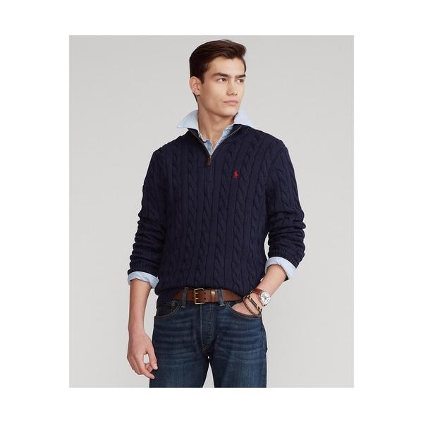 ケーブルニット コットン クォータージップ セーター | ポロ ラルフ