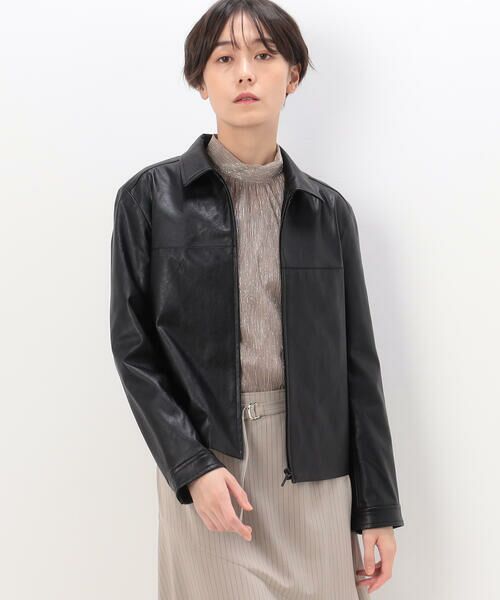 セール】 〔 Sサイズ 〕 フェイクレザー シングルライダース （レザー