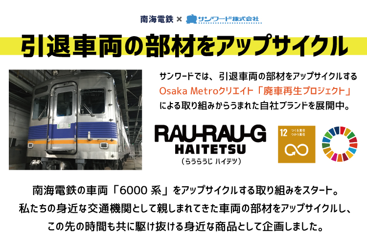 南海電鉄6000系 ボトルホルダー 大阪公立大学高専汽車倶楽部 RAU-RAU-G