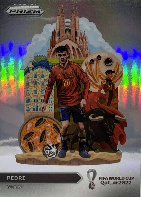 Pedri 2022 Prizm World Cup #25 National Landmarks /(SSP) Price