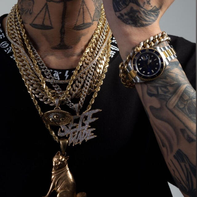 18k gp マイアミチェーン ブレスレット ゴールドの通販 by $Buddha