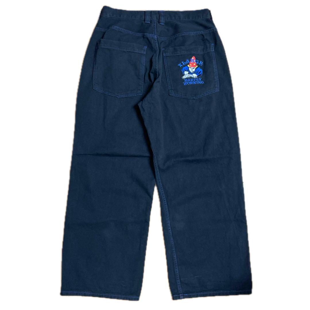 XLARGE - X-LARGE 黒デニムパンツ ピエロ 刺繍 34の通販 by 【断捨離