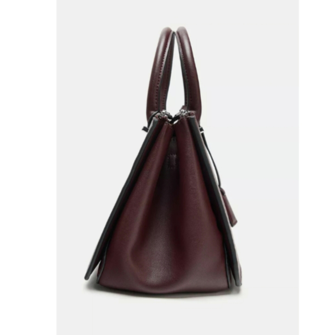 ZARA - 完売品 ZARA ミニシティバッグ ボルドーの通販 by grin's shop