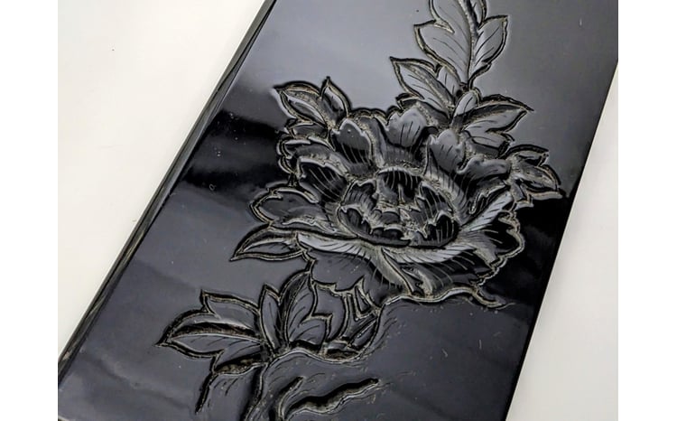 限定 一点物】村上木彫堆朱 硯箱 唐獅子牡丹文（硯台付き） 1062003