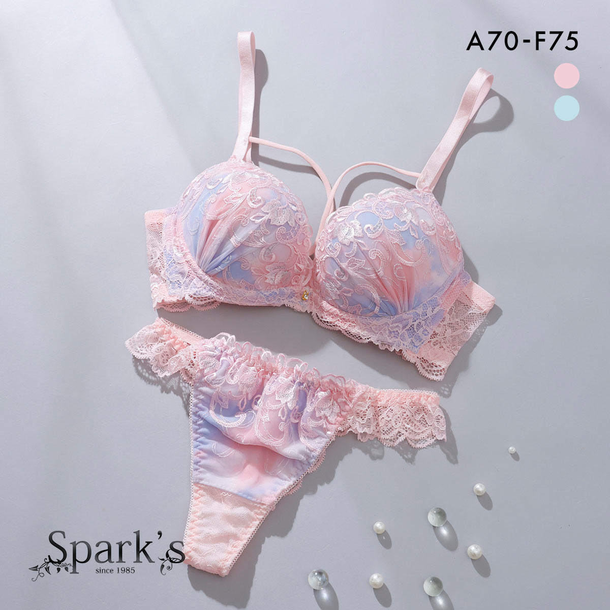 スパークス パステルクロスコード ブラジャー ショーツ セット Tバック