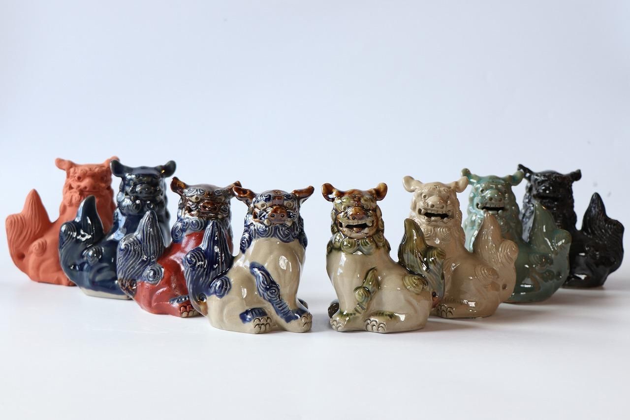 10cm獅子 | 家族を見守るシーサー - 育陶園 やちむんの窯元｜沖縄の