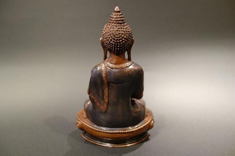 阿弥陀如来（アミターバ・アミターユス） 銅製 15cm 【送料無料