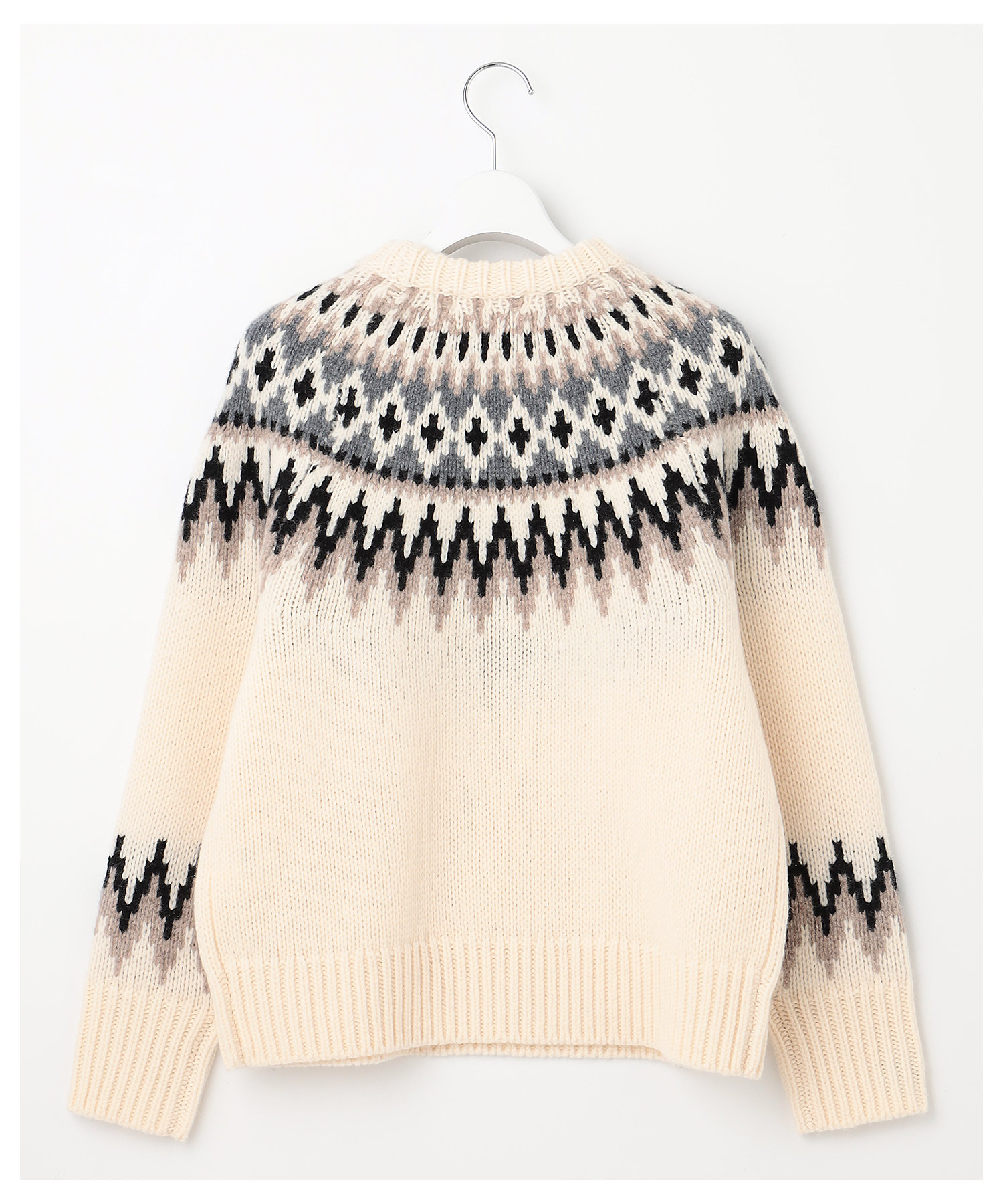 SLOW／一部店舗限定】ノルディック プルオーバー ニット