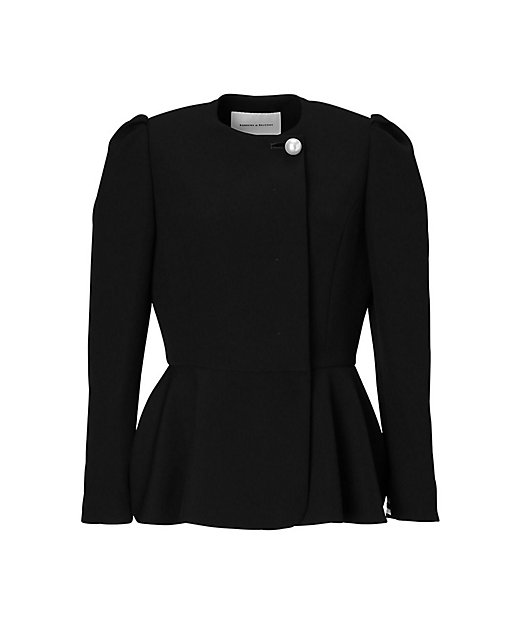 定番PEARL RUFFLED TWILL JACKET | BORDERS at