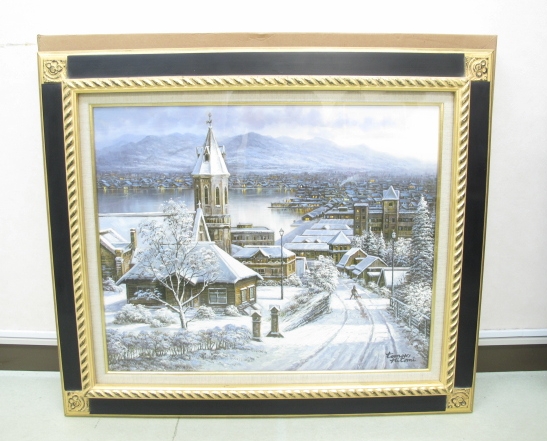 油彩画 人見友紀 「函館港」 】絵画の買取実績一覧 - いわの美術