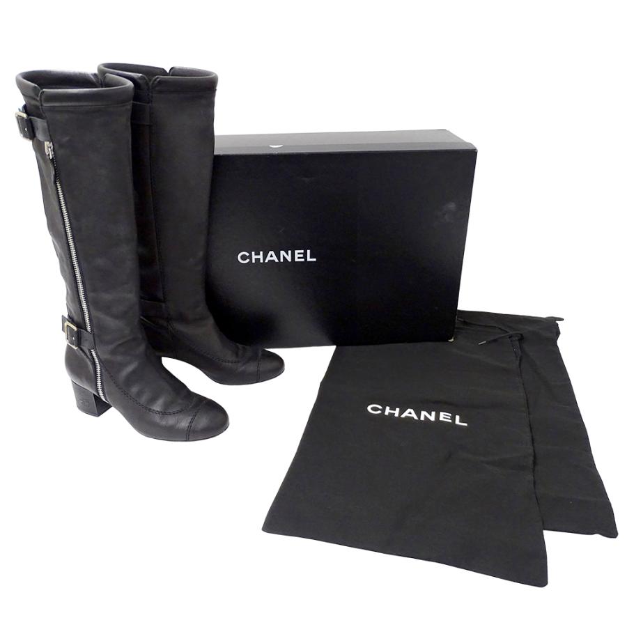 CHANEL（シャネル） ブーツ レディース ブランド ロングブーツ レザー