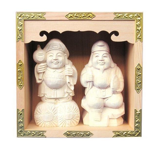 神棚の匠 神棚 セット 恵比寿 大黒 木彫り 五合 一升 恵比寿大黒 置物