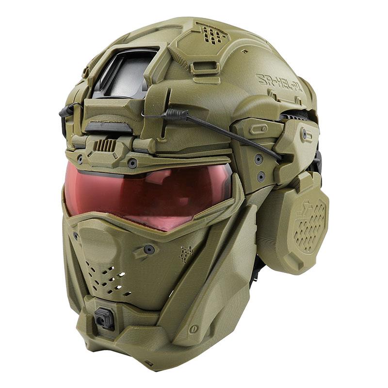 SRU タクティカルヘルメットセット (FAST BJヘルメット付属) OD