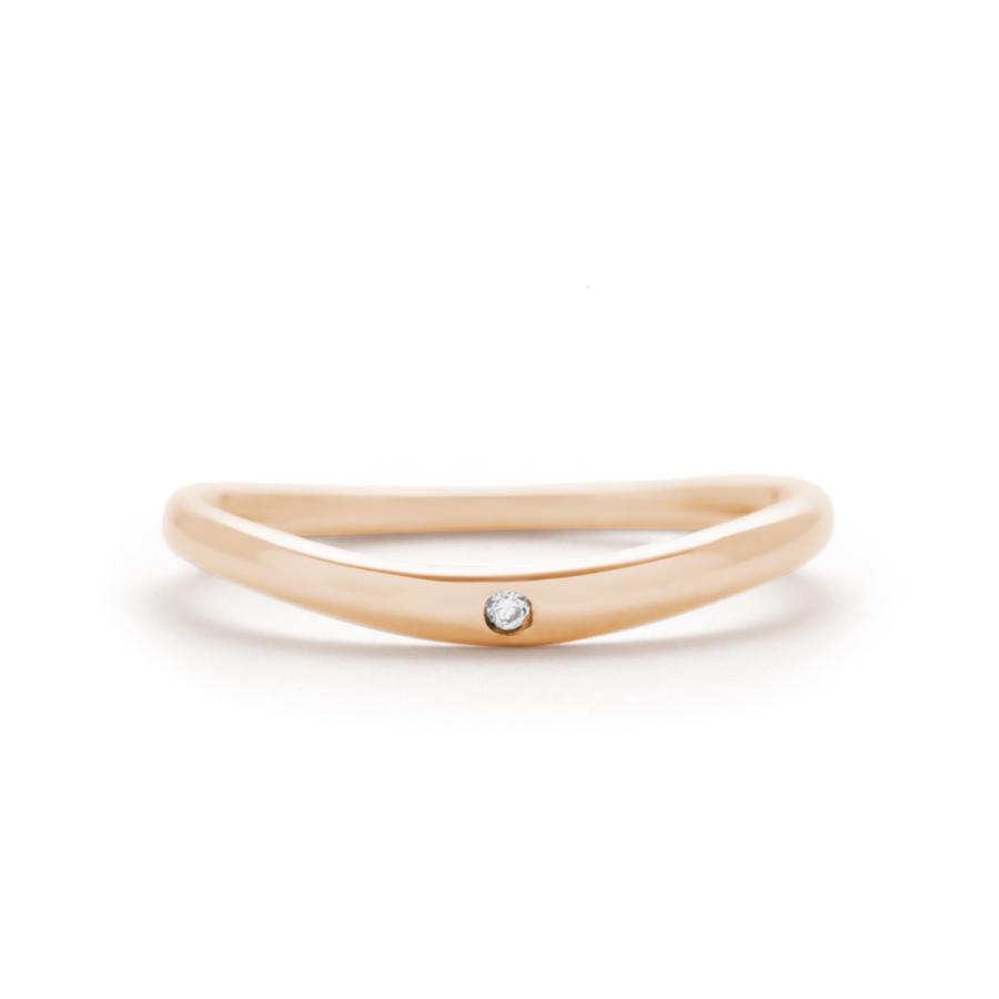 指輪 レディース 10金 ピンクゴールド K10PG 天然ダイヤモンド