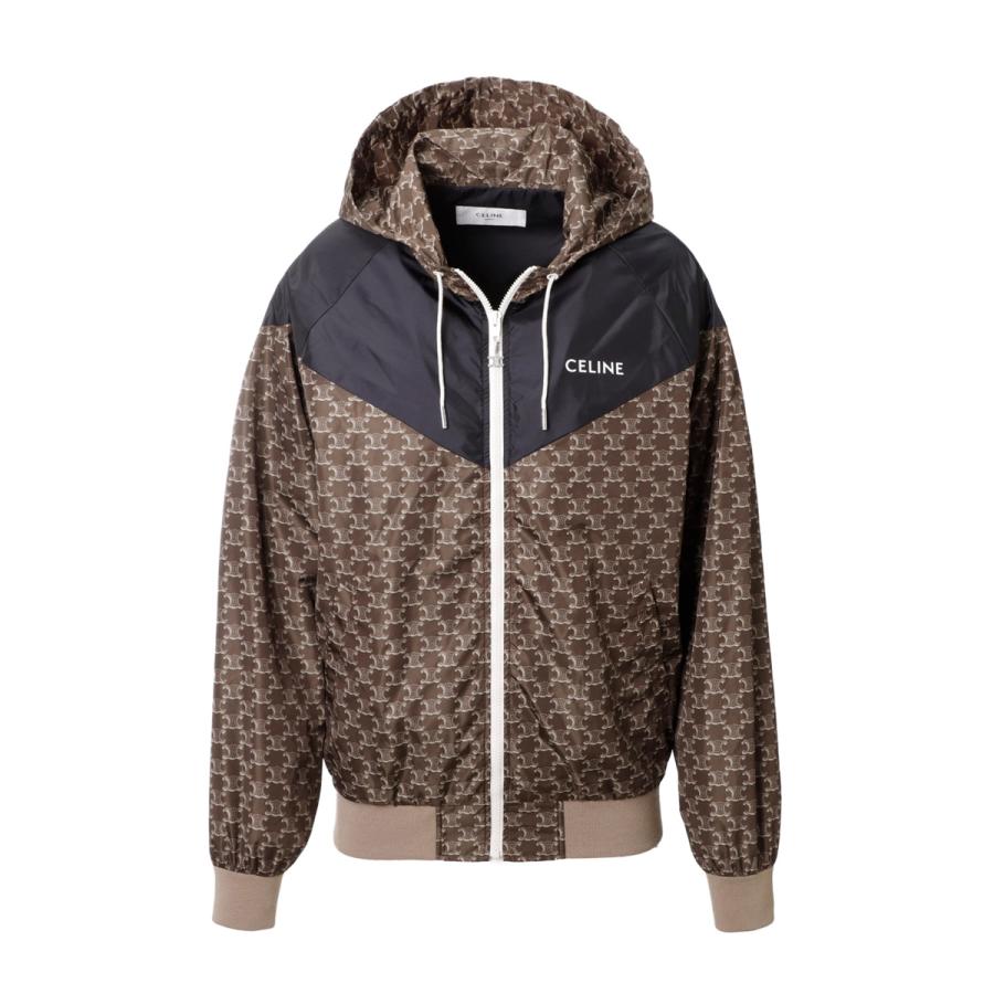 CELINE（セリーヌ） ナイロンジャケット フーデッドブルゾン ブラウン