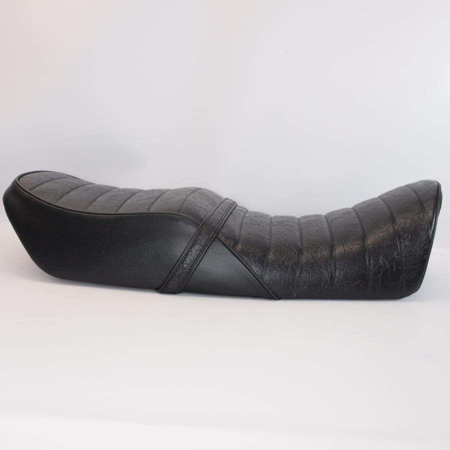 ゼファー750 アンコ抜き タックロールシート しわあり黒 中古社外